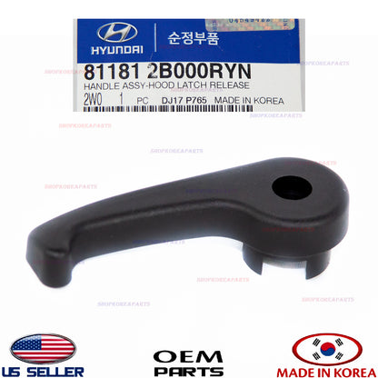 GENUINE OEM Hood Latch Release Handle Lever 2007–2019 Hyundai Kia Various Models