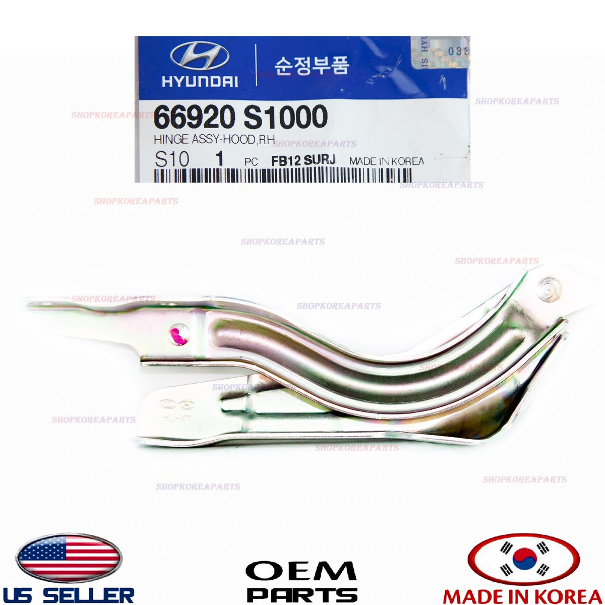 GENUINE Hood Hinge RIGHT Passenger Side Hyundai Santa FE 2019-2023