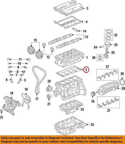 ENGINE CYLINDER HEAD GASKET fits for VARIOUS GM CHEVROLET 2009-2016 55355578