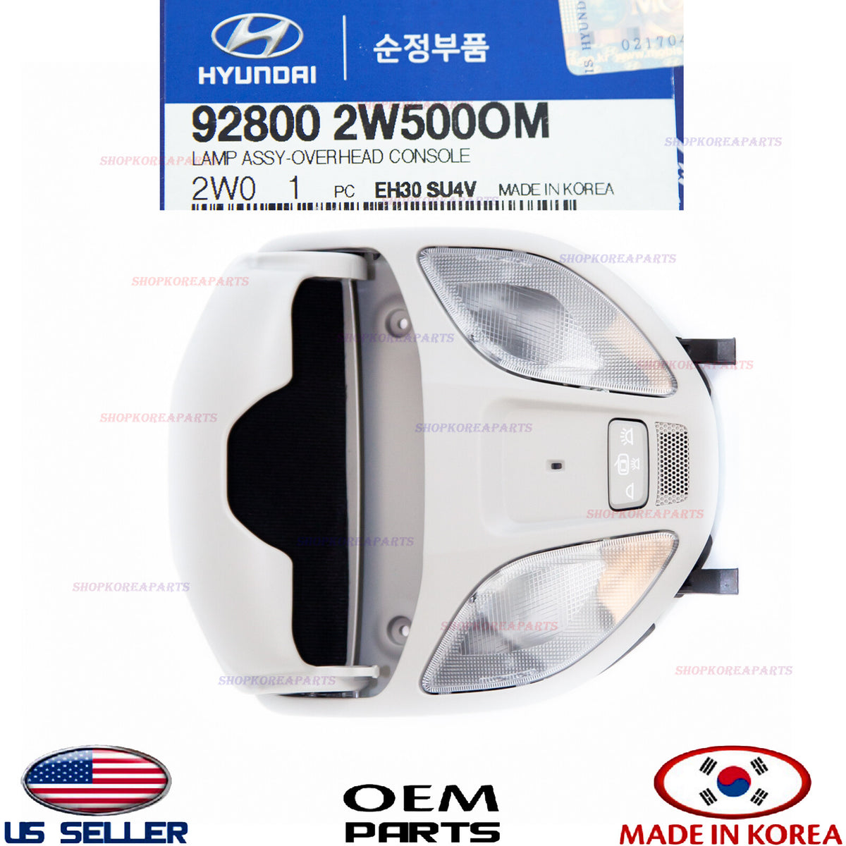 Overhead Console assy Dome Light Lamp Gray ⭐ GENUINE OEM ⭐ Santa Fe 2017-2018