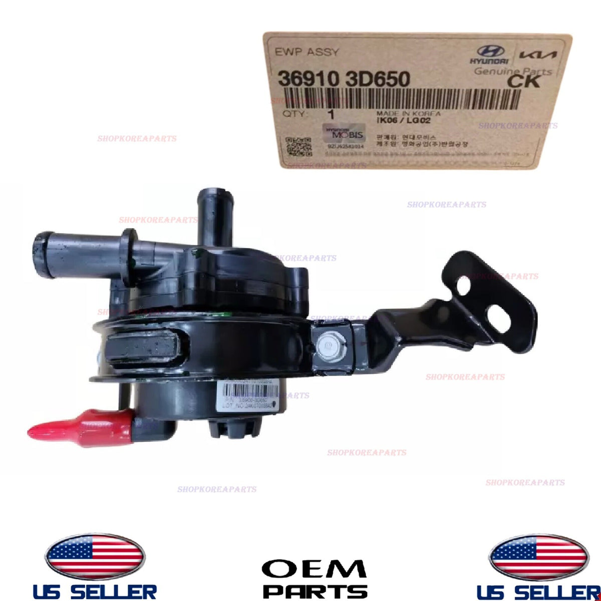 GENUINE Electric Water Pump EWP 2017-2020 Kia Optima Hybrid 36910-3D650