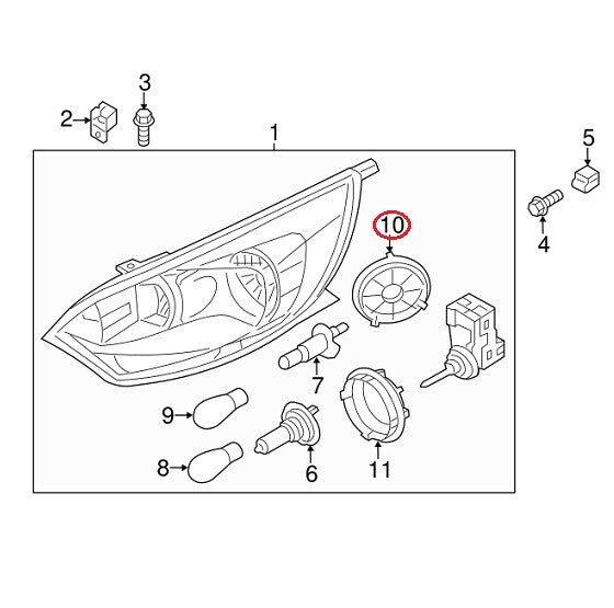 GENUINE OEM Front Headlamp Dust Cap Cover 2012–17 Hyundai Kia See Compatibility