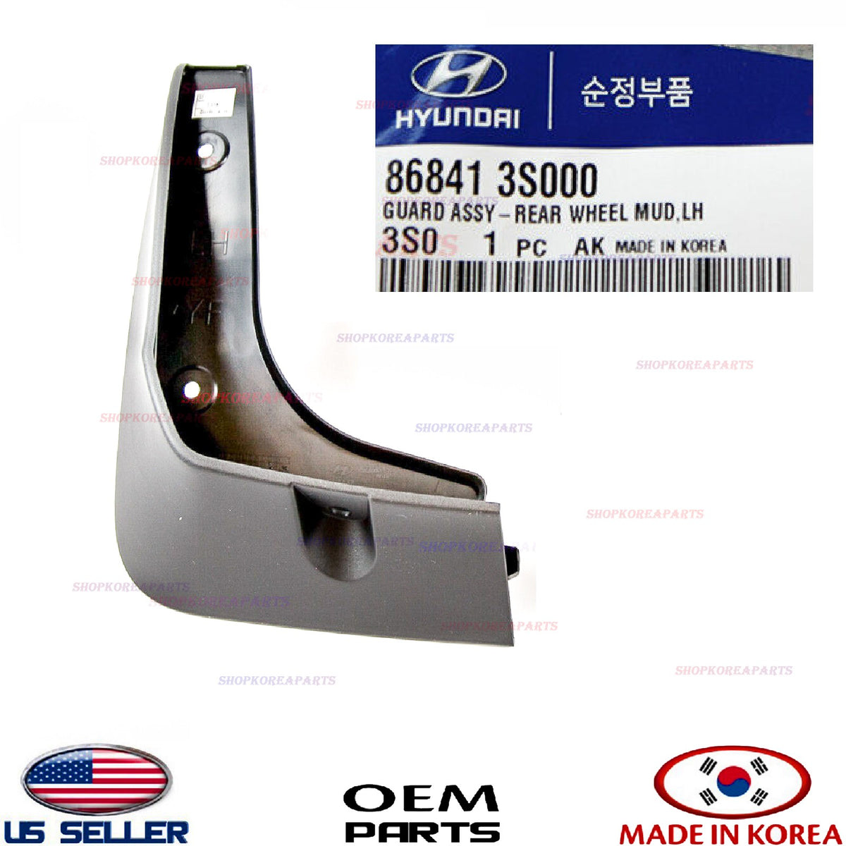 1pcs OEM MUD GUARDS FLAPS SPLASH SHIELD Rear LEFT Driver Side SONATA 2011-2013