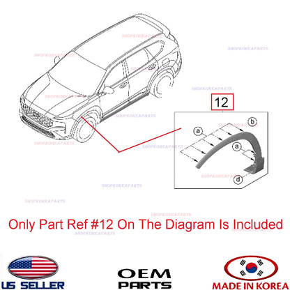 GENUINE Front Fender Wheel Molding LEFT Driver Side ⭐OEM⭐ Santa Fe 2021-2023