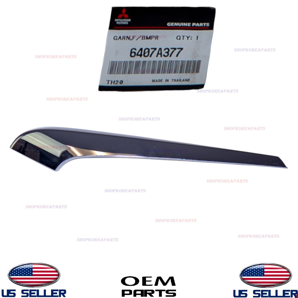 GENUINE Front Bumper Upper Molding LEFT Driver ⭐OEM⭐ Mitsubishi Mirage 2021-2024