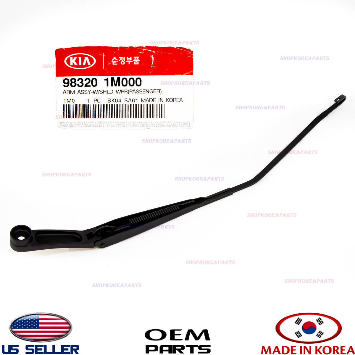 GENUINE Wiper Arm Windshield RIGHT Pass. Side OEM KIA FORTE / FORTE KOUP 2010-13