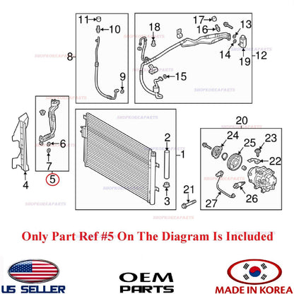 ✅GENUINE✅ AC Condenser Line-Front A/C Tube OEM Hyundai Santa Fe 2.4L 2013-2018