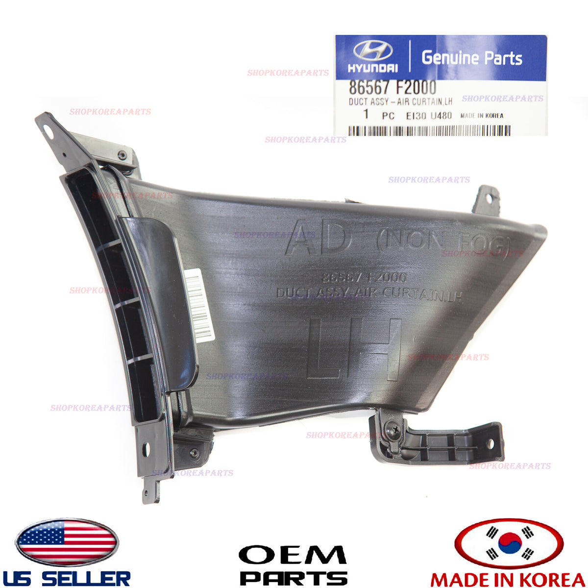 GENUINE Duct Assy Air Curtain LEFT Driver Side ⭐OEM⭐ Elantra Sedan 2017-2018