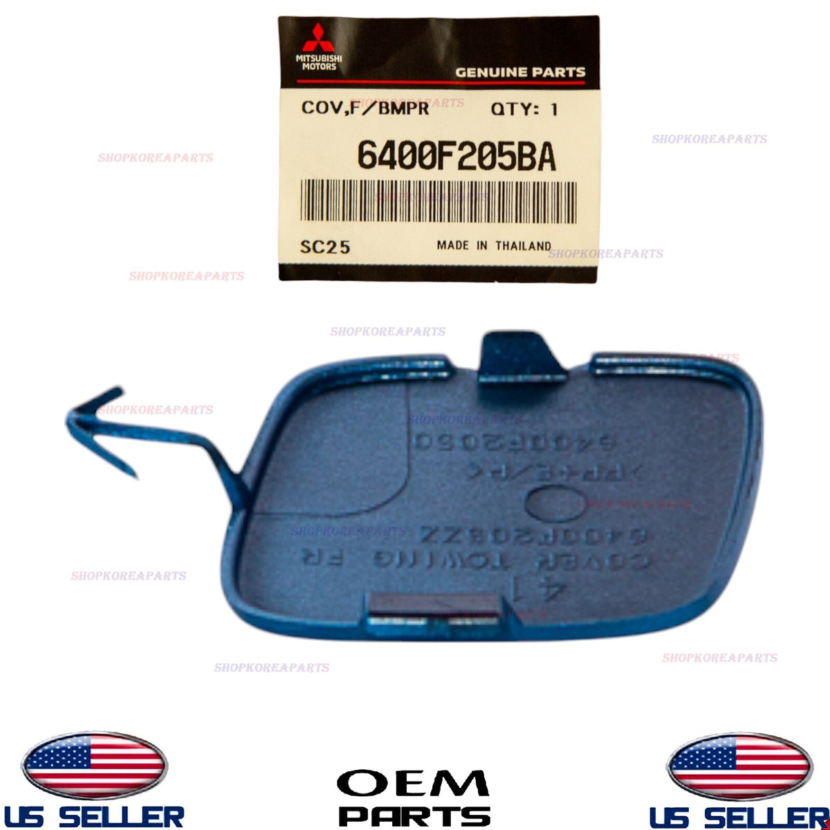 GENUINE Front Bumper Tow Eye Hook Cap Cover BLUE ⭐OEM⭐ Mirage G4 2017-2020