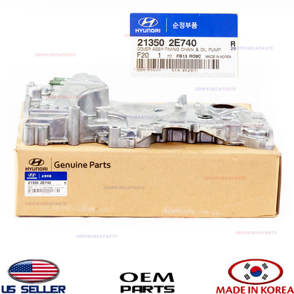 GENUINE Engine Timing Chain Cover OEM HYUNDAI KIA 2.0L 17-24 *See compatibility