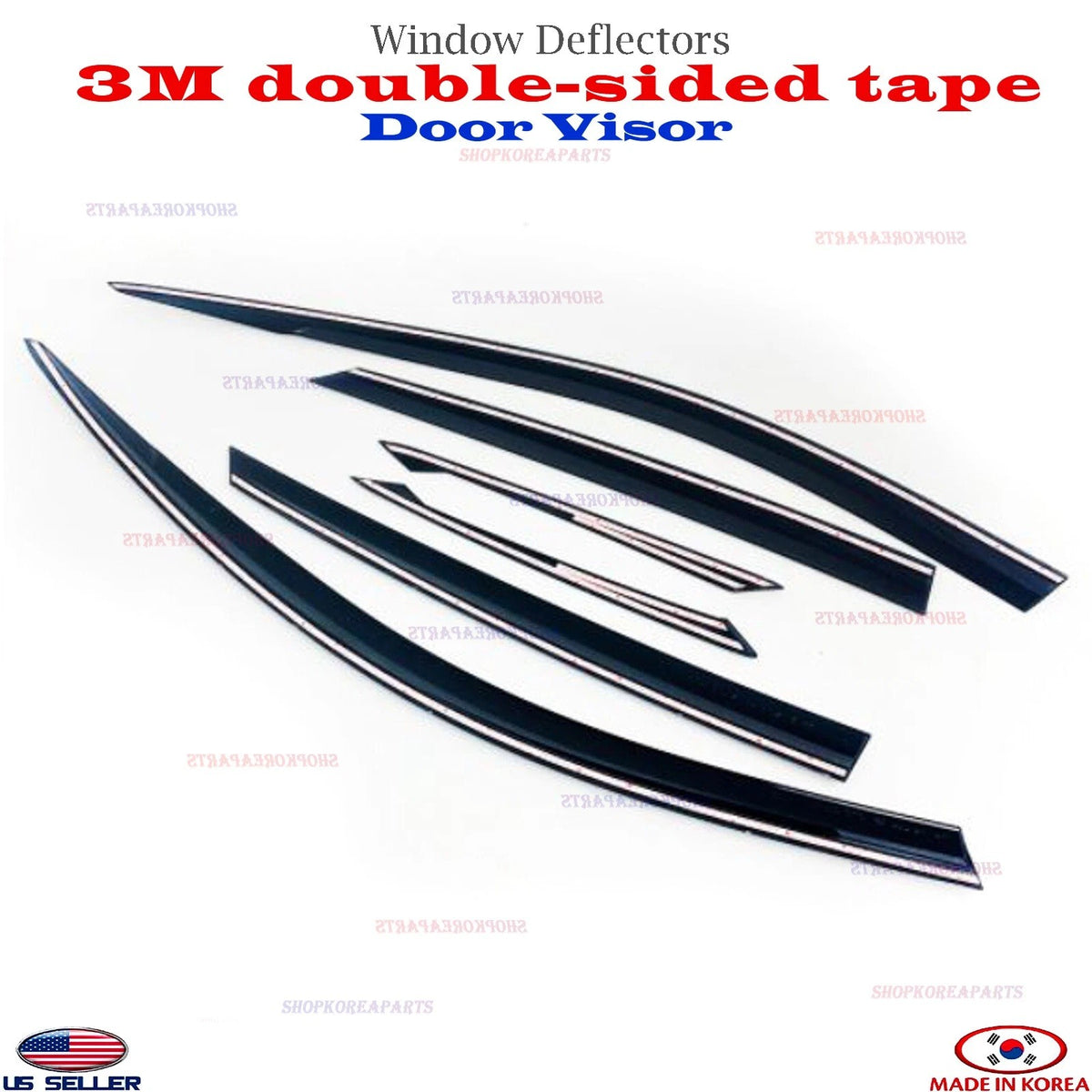 Door Visor Vent Shade Rain Window Guard DEFLECTOR fits for Elantra 2021 + ⭐6pcs⭐
