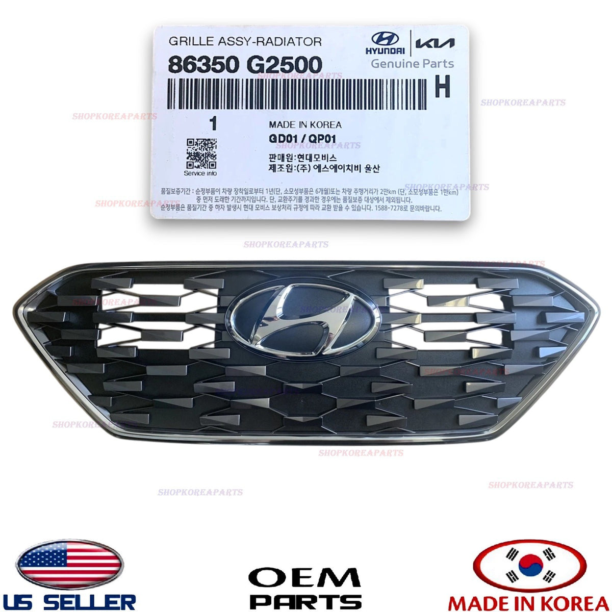 GENUINE Front Bumper Grille W/O Adaptive Cruise ⭐OEM⭐ Hyundai IONIQ 2020-2022