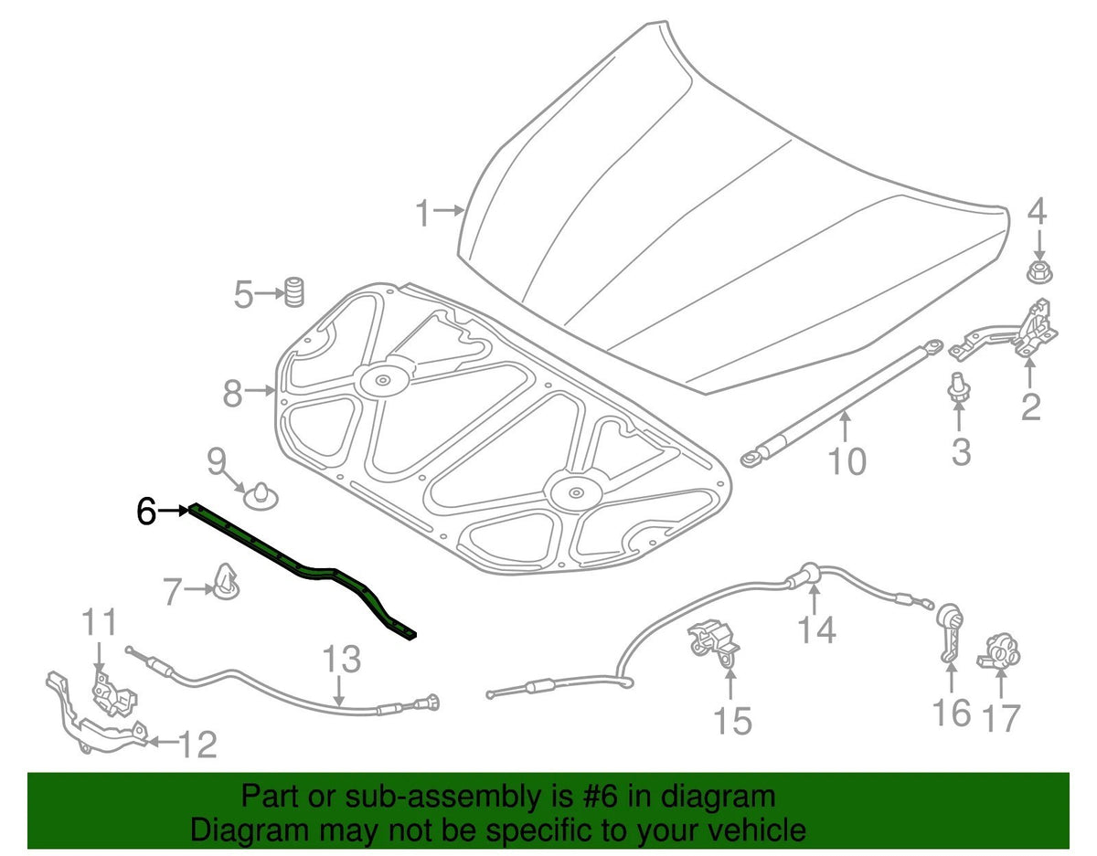 GENUINE OEM Hood Seal 2017–2019 Kia Cadenza