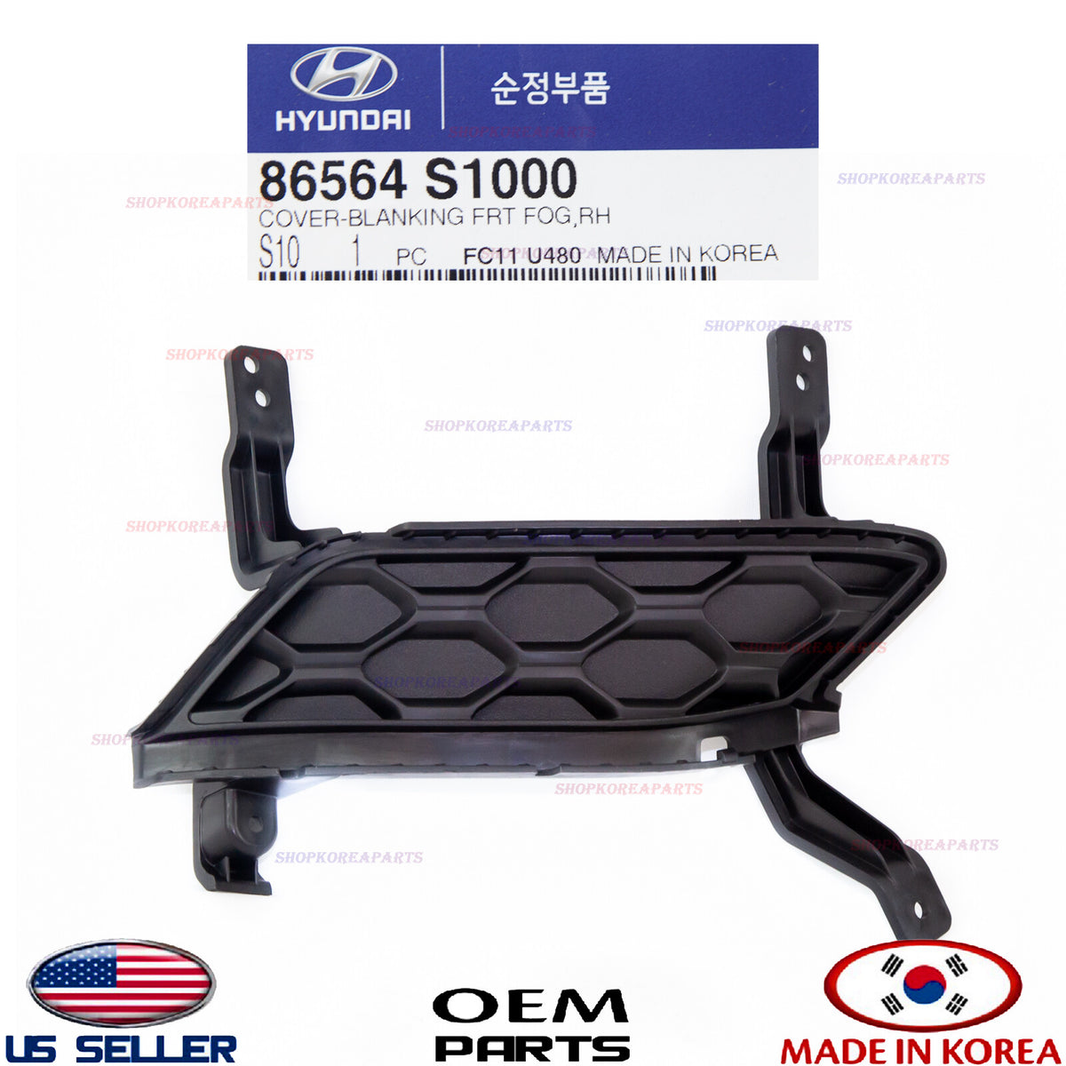 GENUINE Cover Front Bumper Blanking Fog RIGHT Pass Side OEM⭐ SANTA FE 2019-2020