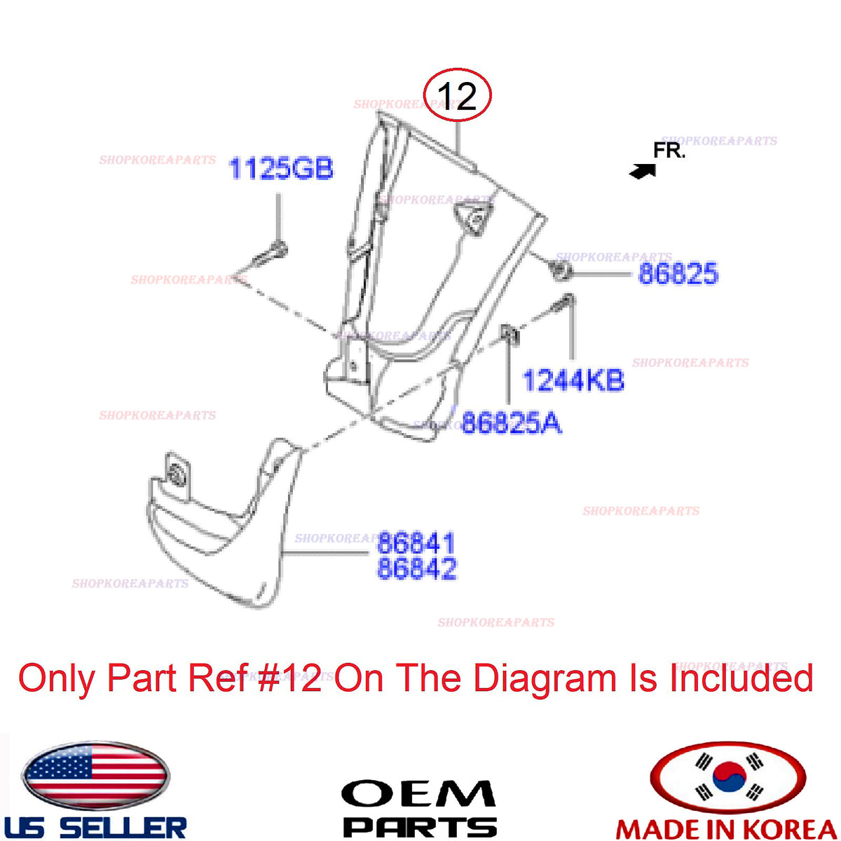 GENUINE Fender Liner Rear RIGHT Passenger Side ⭐OEM⭐ Hyundai Matrix 86822-17000