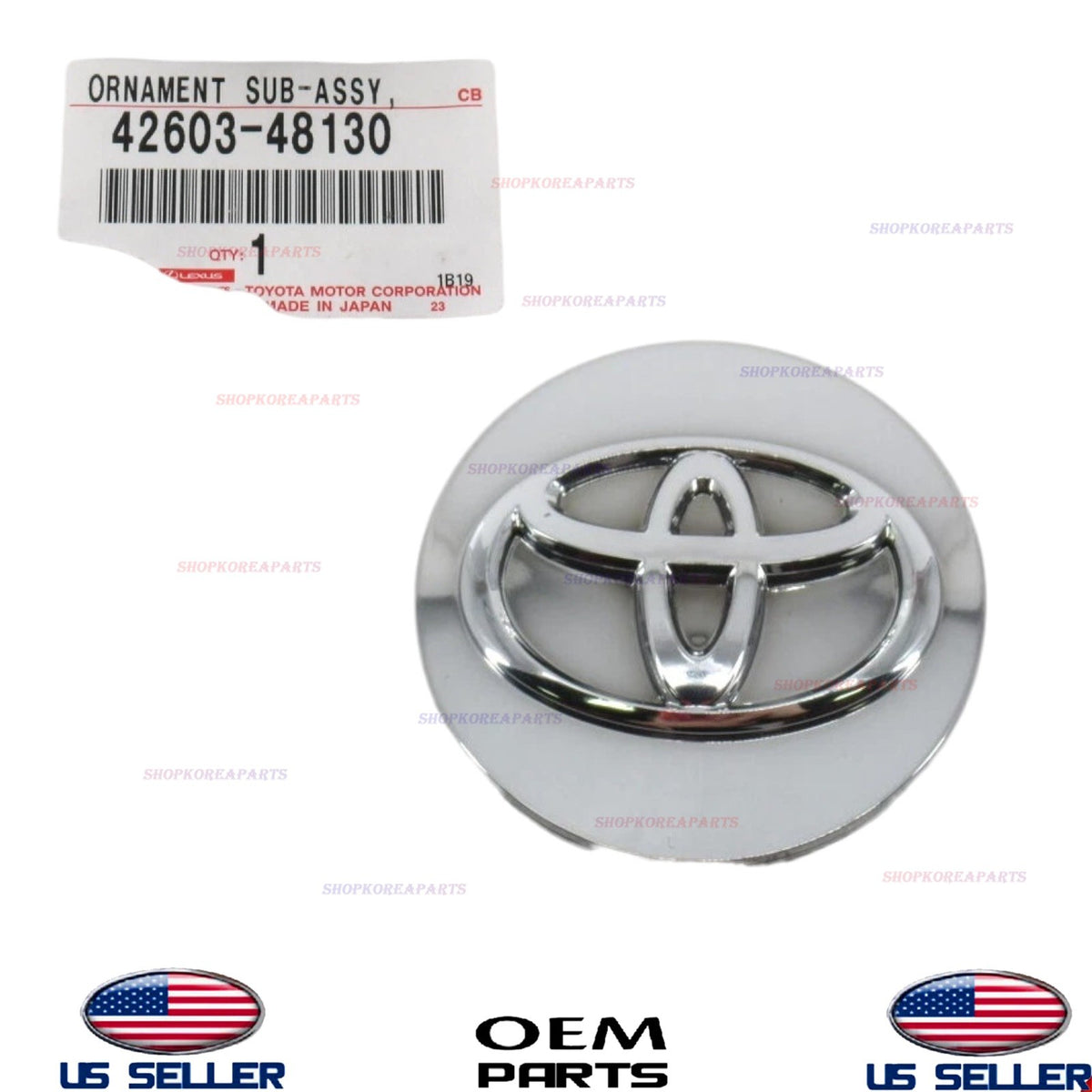 GENUINE Wheel Center Hub Cap Ornament 2008-2017 Toyota 42603-48130