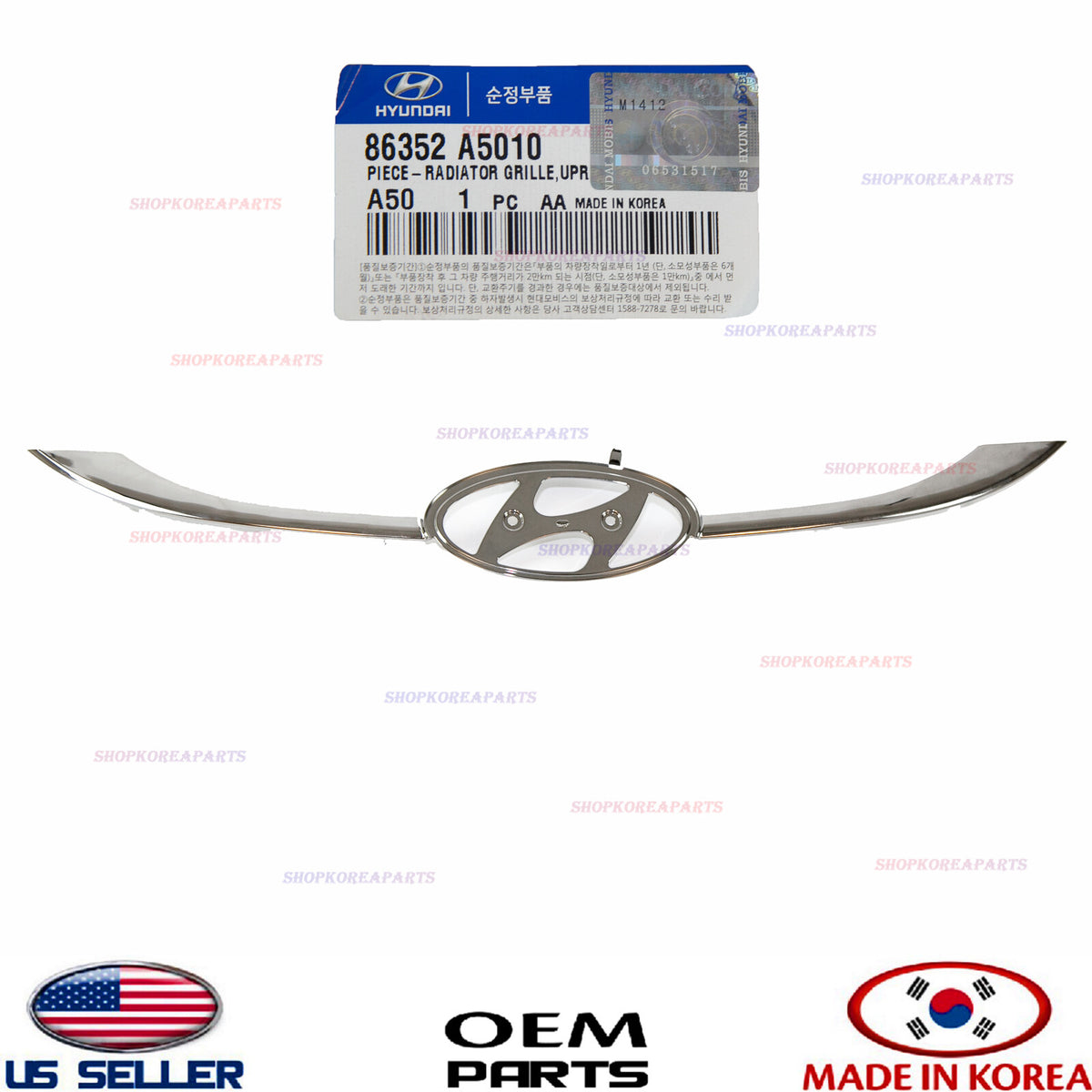 GENUINE OEM Piece Radiator Grille Upper Molding 2013-2015 Elantra GT 86352-A5010