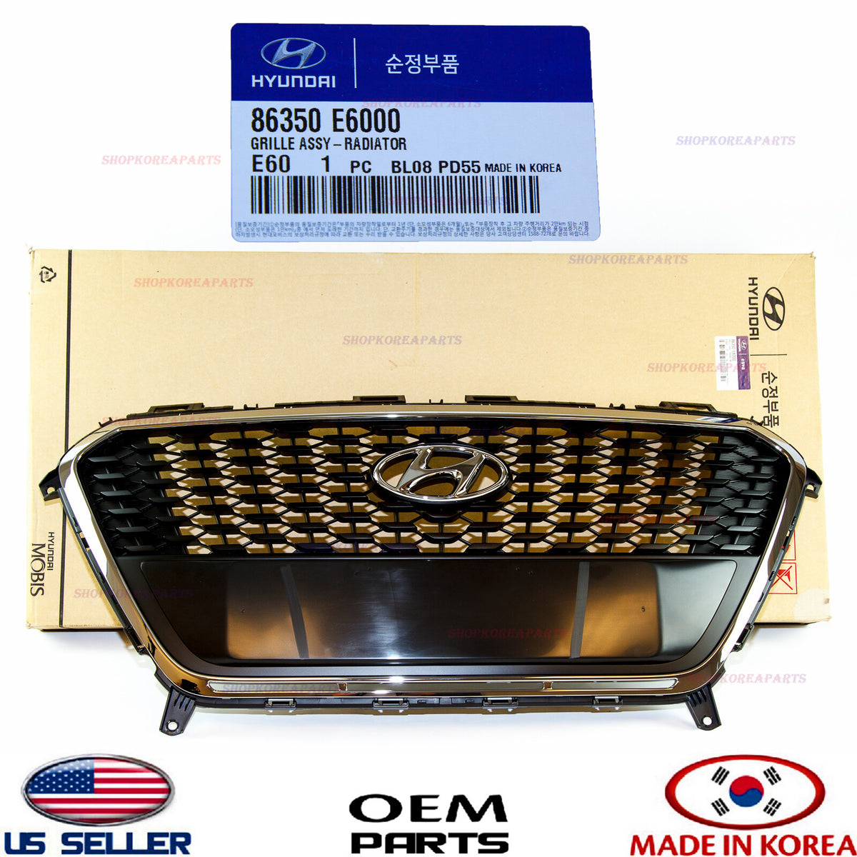 GENUINE Front Bumper Radiator Grille OEM Hyundai Sonata Hybrid 2016-2017