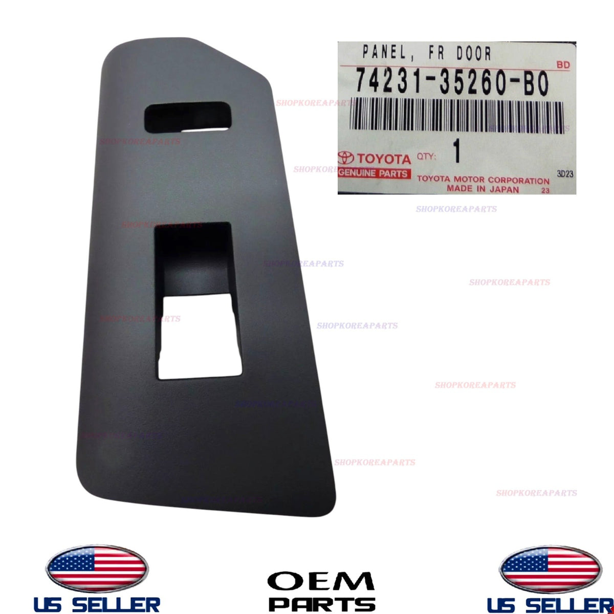 GENUINE Front RIGHT Door Switch Bezel Cover 2012-2014 Toyota FJ Cruiser