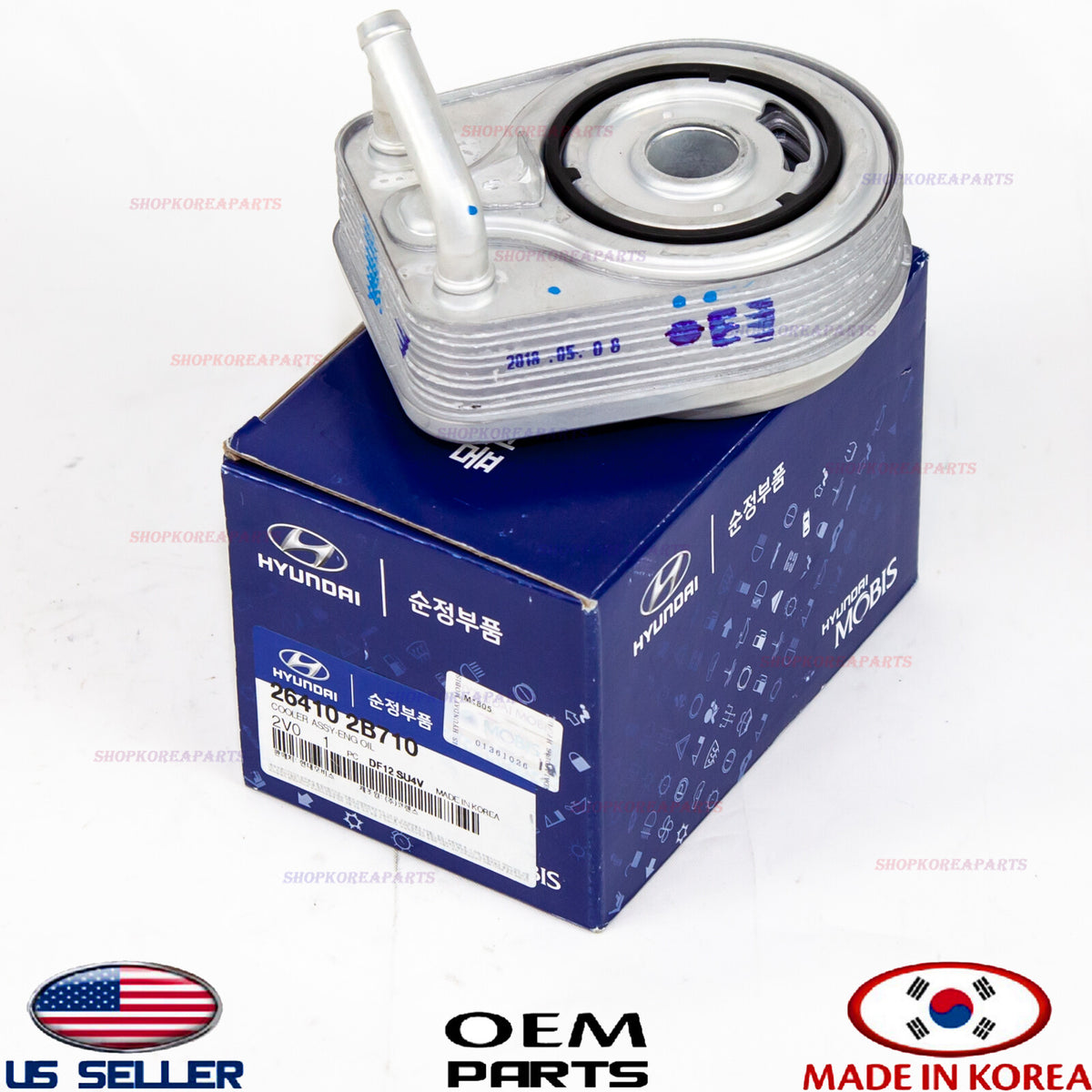 GENUINE ENGINE OIL COOLER *OEM* HYUNDAI & KIA 1.6L Turbo *See Compatibility