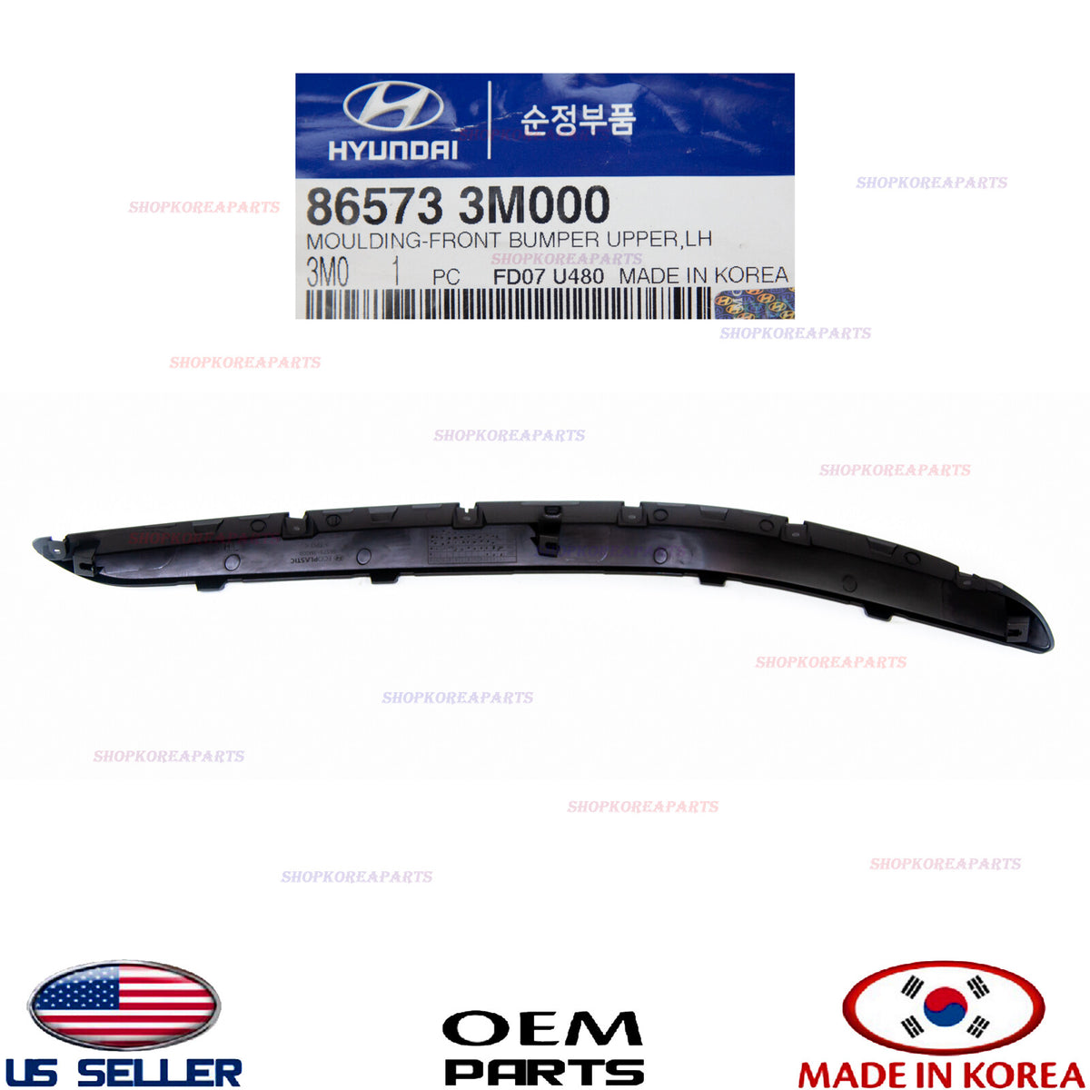 MOULDING FRONT BUMPER UPPER left DRIVER SIDE ⭐OEM⭐ GENESIS SEDAN 2009-2014