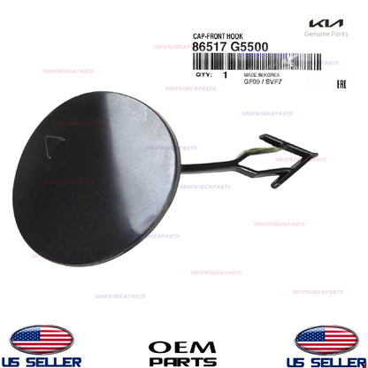 GENUINE OEM Front Bumper Tow Hook Eye Cap Cover 2020-2022 Kia Niro 86517G5500