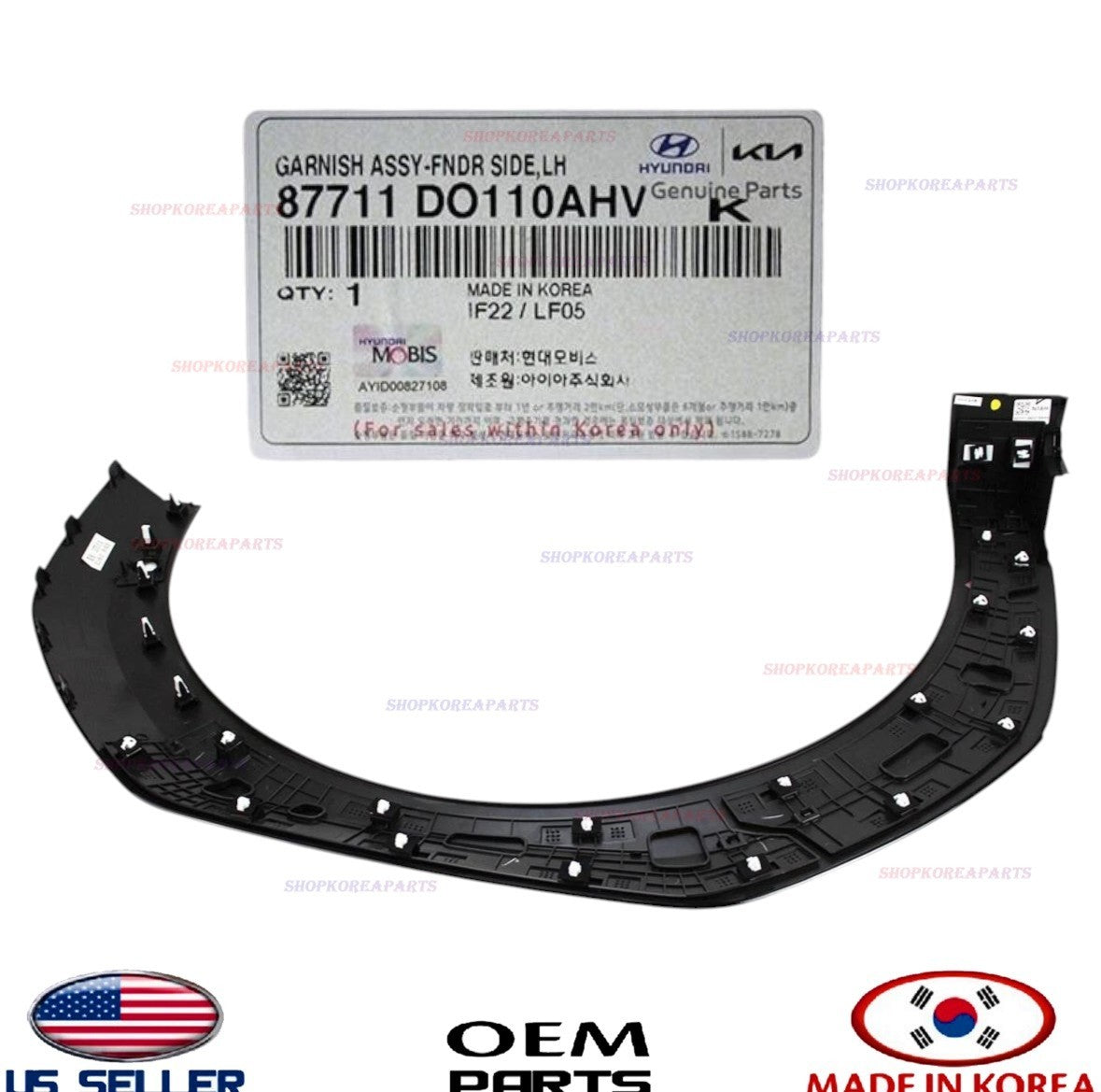 GENUINE Front Fender Wheel Molding LEFT Driver PAINTED ⭐OEM⭐ Kia EV9 2024-2026