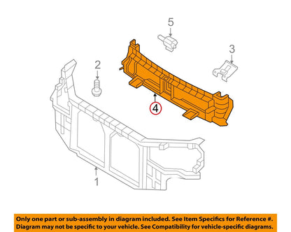 GENUINE Radiator Core Support - Air Duct Upper OEM Sonata HYBRID 2011-2015