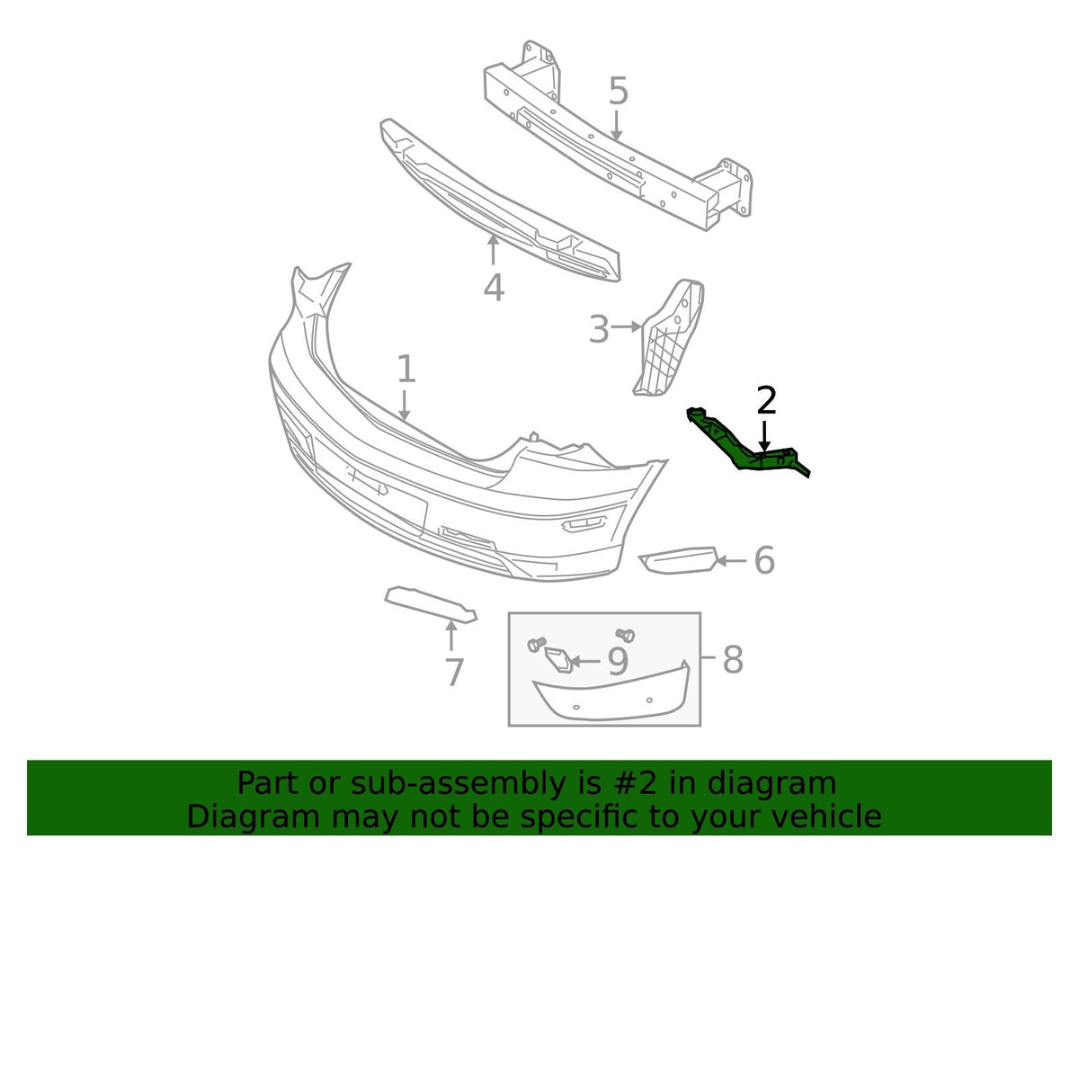 GENUINE OEM Rear LEFT Driver Bumper Cover Bracket 2004-2009 Mazda3 Sedan