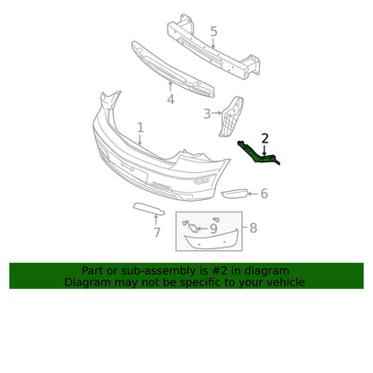 GENUINE OEM Rear LEFT Driver Bumper Cover Bracket 2004-2009 Mazda3 Sedan