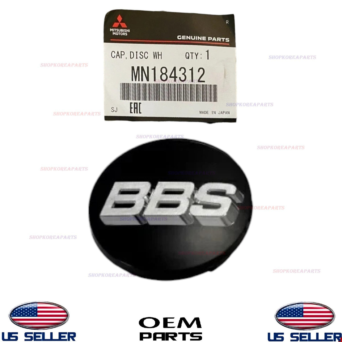 GENUINE OEM 70mm BBS Wheel Center Cap 1pc 2005-2006 Mitsubishi Lancer Evolution
