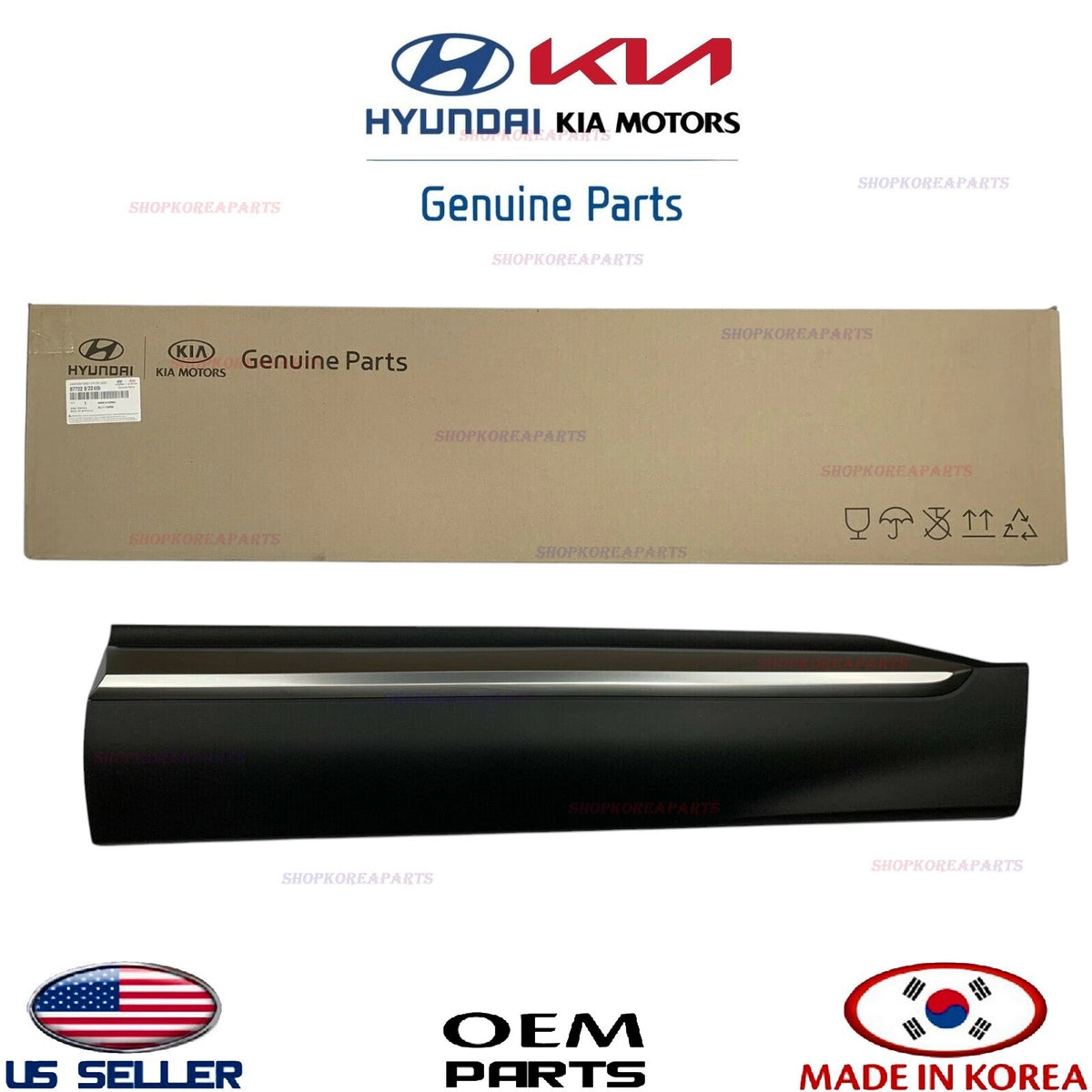 GENUINE Front Door Lower Molding RIGHT Satin Chrome ⭐OEM⭐ Santa Fe 2021-2023