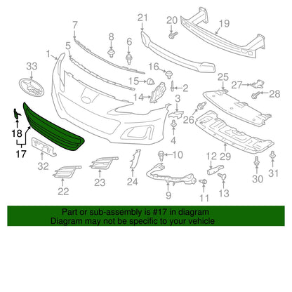 GENUINE OEM Front Bumper Intake Cover Grille 2017-2020 Subaru BRZ 57731CA450
