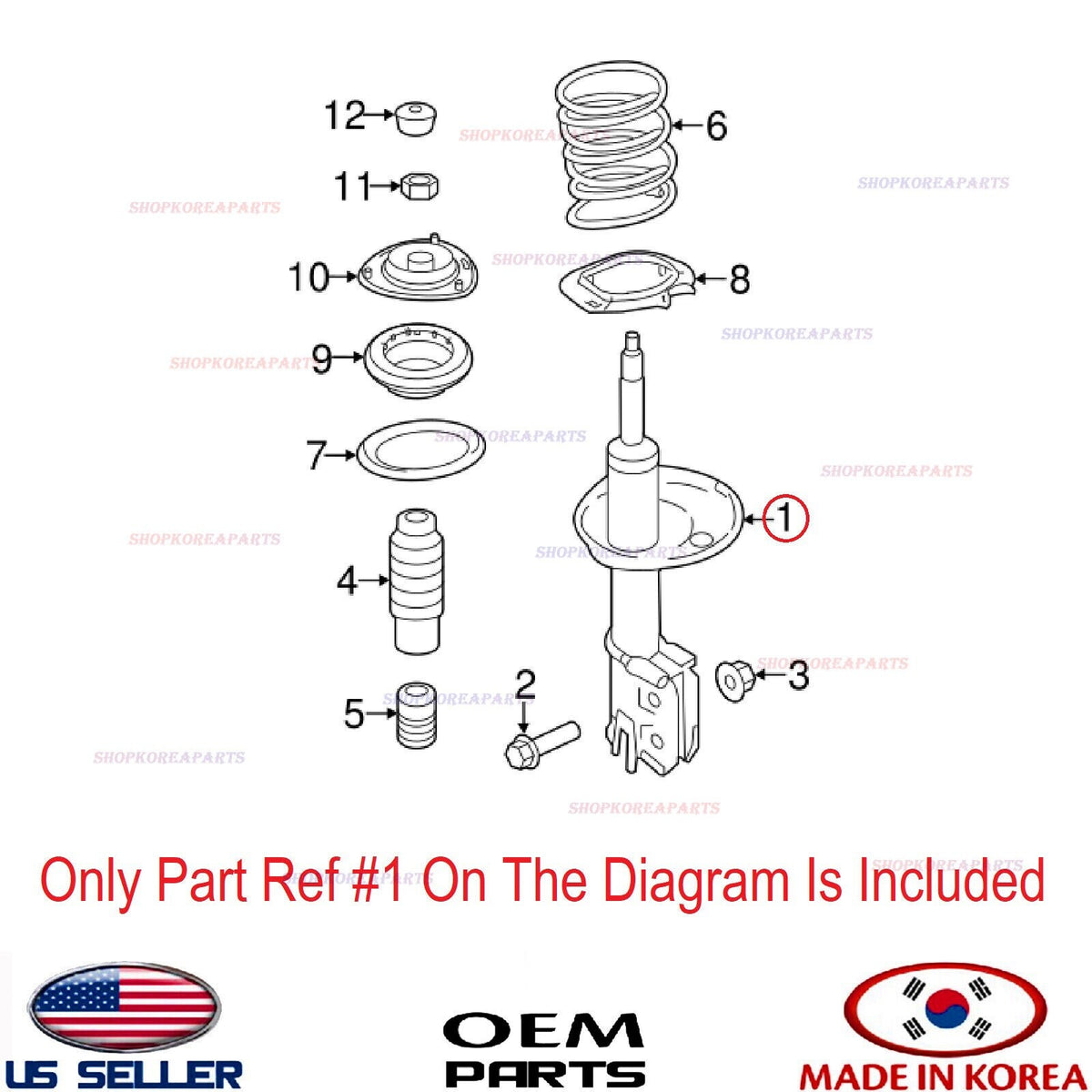 GENUINE Front Suspension Strut LEFT Driver Side ⭐OEM⭐ Genesis Coupe 2013-2016
