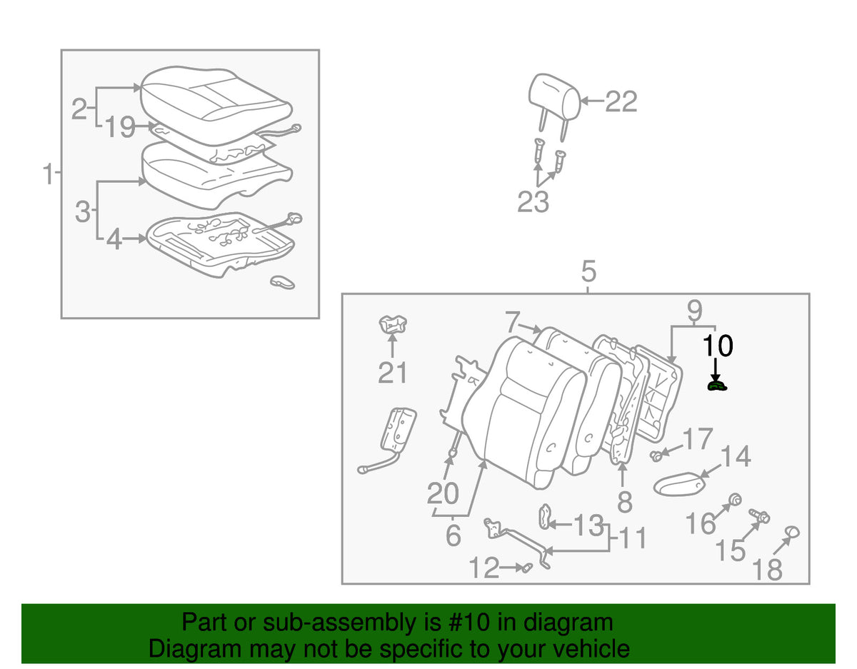 GENUINE OEM Seat Back Panel Clip 1998-2007 Highlander Land Cruiser LX470 RX300