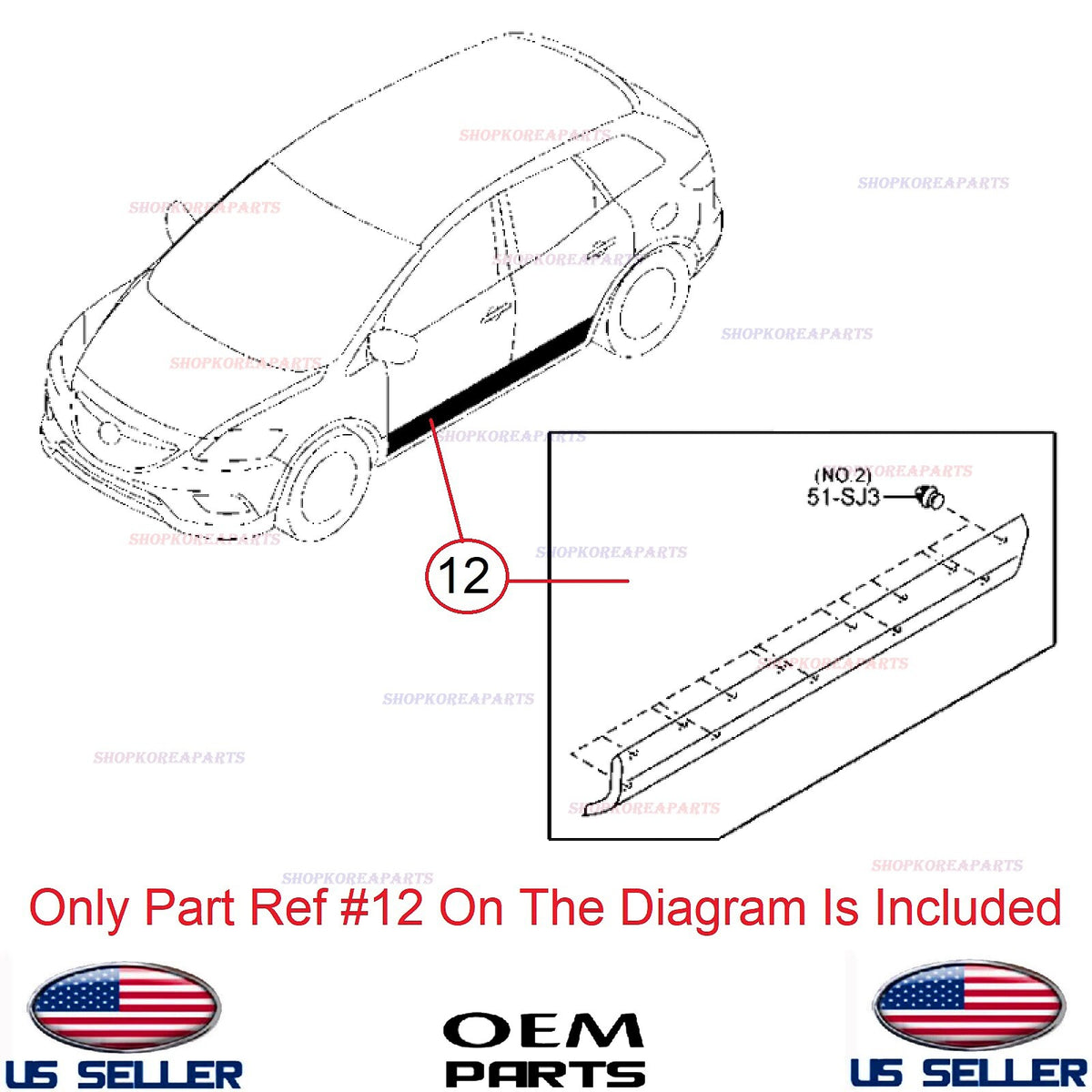 GENUINE Front Door Lower Molding LEFT Driver Side ⭐OEM⭐ Mazda CX-9 2007-2015