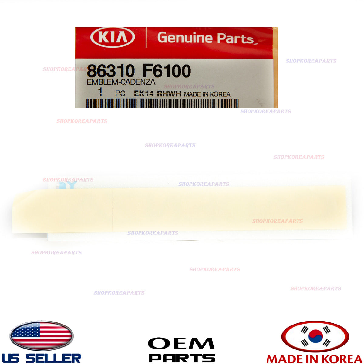 GENUINE Rear Trunk Lid Emblem Nameplate ⭐OEM⭐ KIA CADENZA 2017-2019 86310F6100