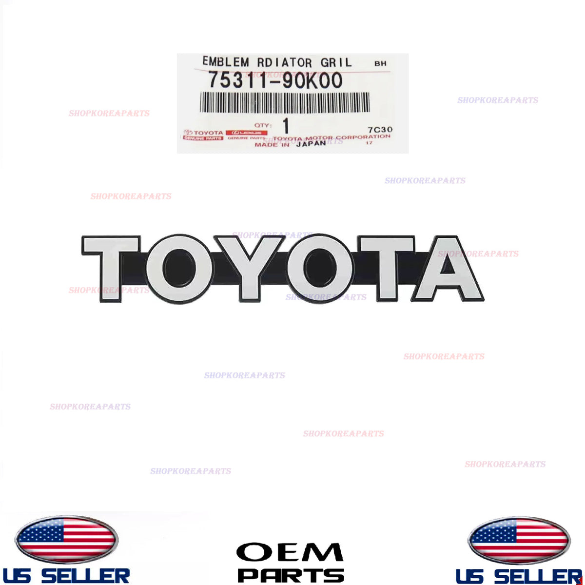 GENUINE Front Grille Panel Emblem Logo ⭐OEM⭐ Toyota Land Cruiser BJ70 1985-1987