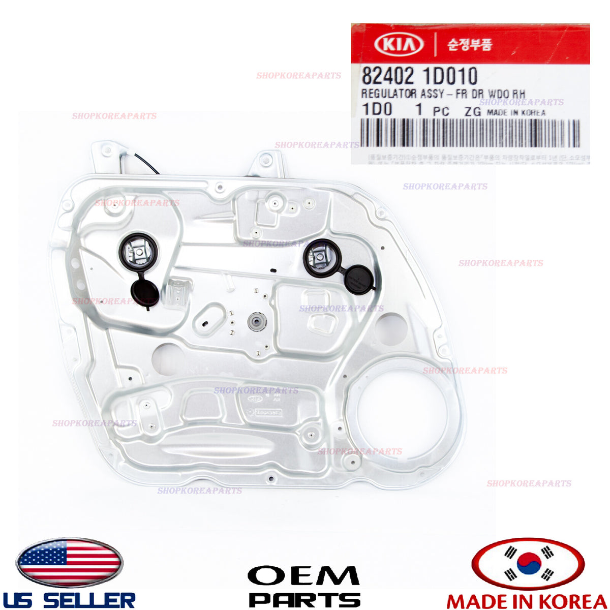 WINDOW REGULATOR DOOR ASSY FRONT RIGHT GENUINE! KIA RONDO 2007-2010 824021D010
