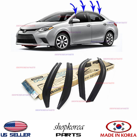 3m TAPE SMOKED DOOR VISOR WINDOW VENT DEFLECTOR fits TOYOTA COROLLA 2016-2019