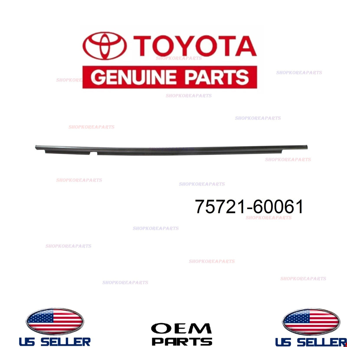 OEM Rear RIGHT Passenger Side Door Belt Molding Toyota Prado j120 Lexus GX470