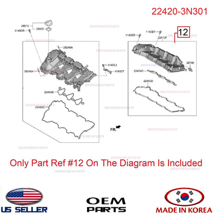GENUINE Engine Cylinder Head Valve Cover RIGHT ⭐OEM Kia Carnival 3.5L V6 2022-26