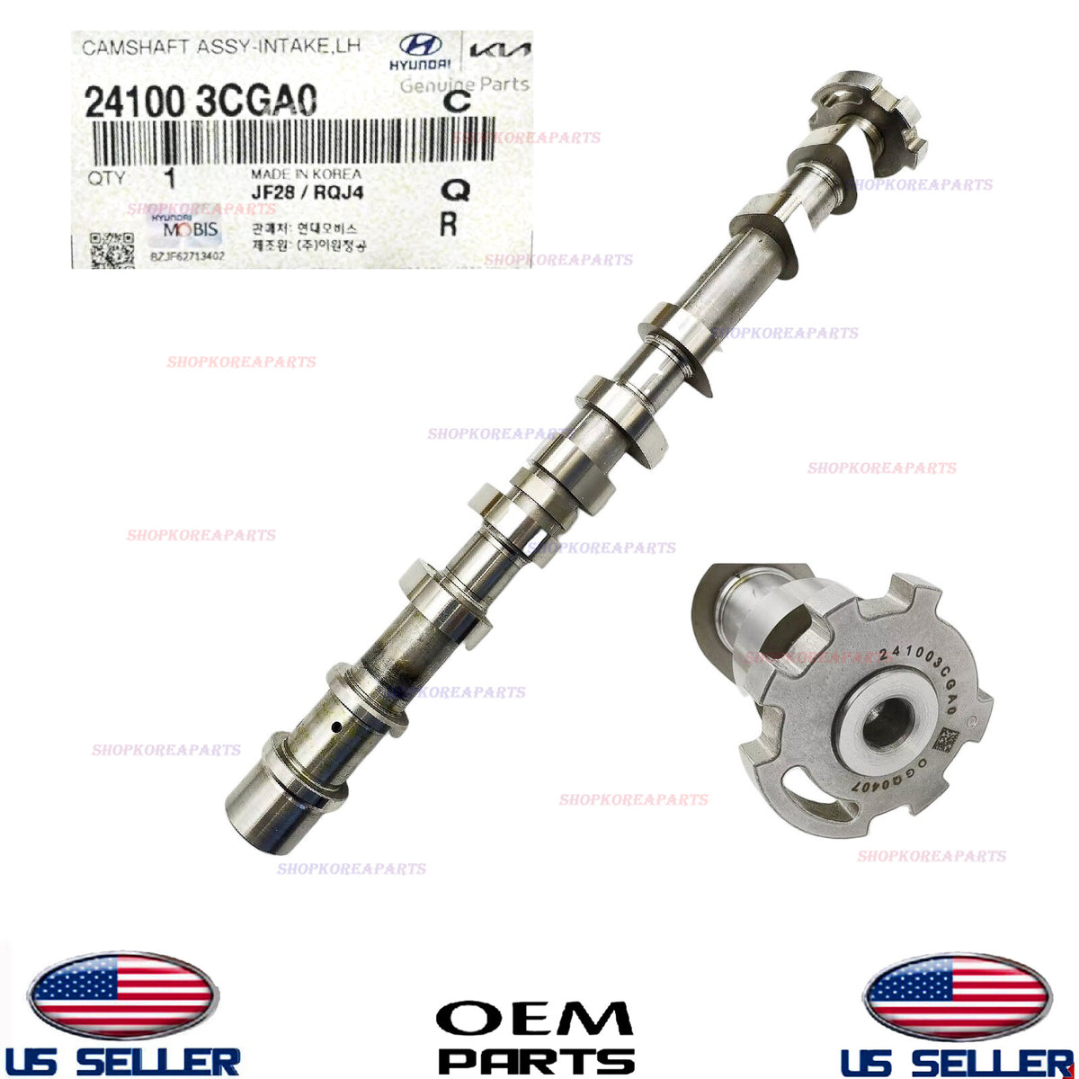 GENUINE Left Intake Camshaft 2012-2019 3.3L Hyundai Kia *See List 24100-3CGA0