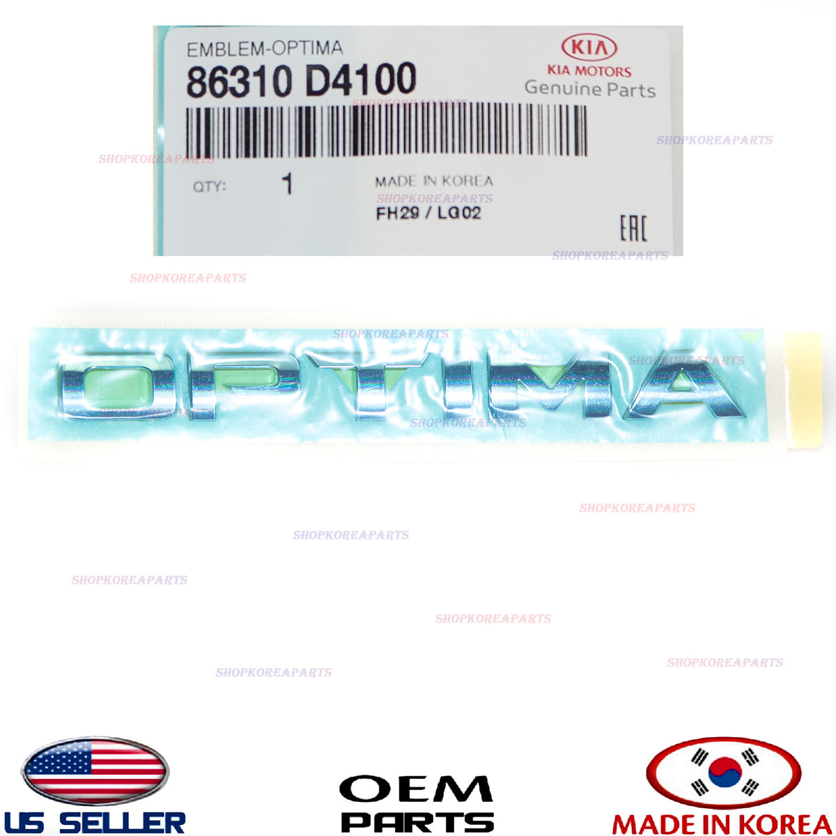 GENUINE OEM Rear Trunk Lid OPTIMA Emblem Nameplate 2016–2020 Kia Optima