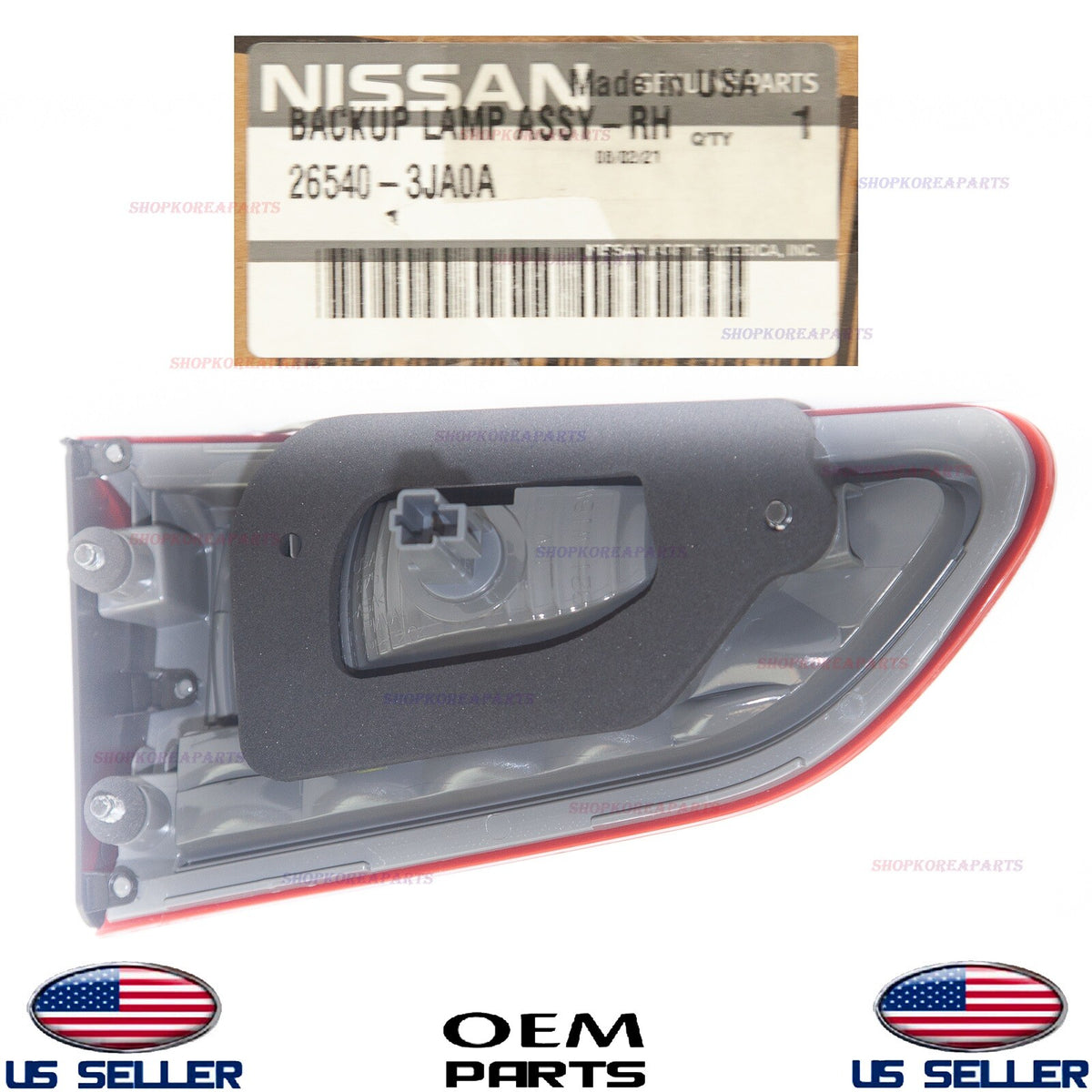 Rear Door Inner Tail Lamp RIGHT Passenger Side OEM Infiniti JX35 QX60 2014-2015
