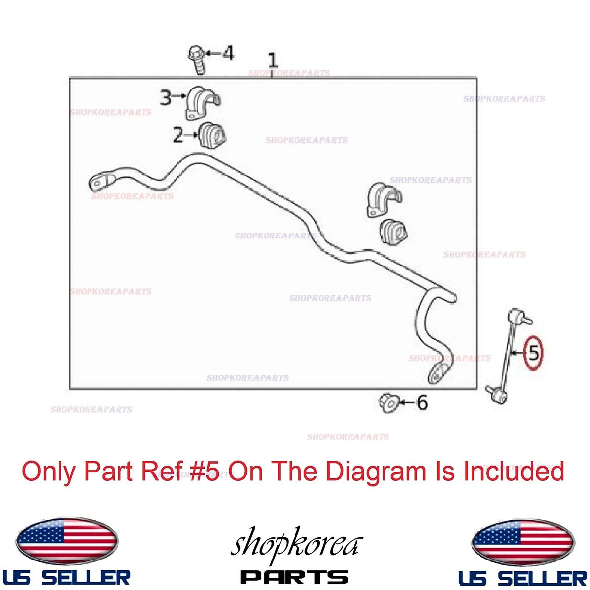 GENUINE Stabilizer Bar Link RIGHT Passenger 2011-2014 Hyundai Sonata 54840-3R000