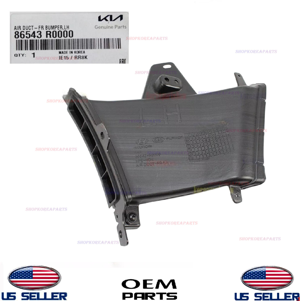 GENUINE OEM Duct Assy Air Curtain LEFT Driver Side 2022-2024 Kia Carnival