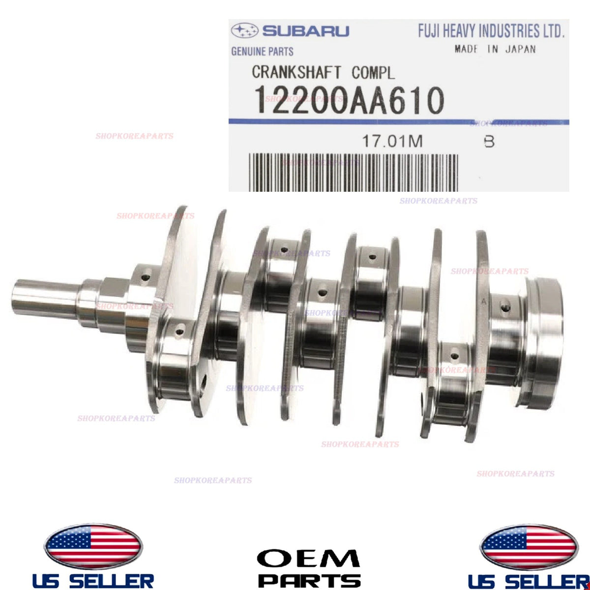 GENUINE Crankshaft Complete 2004-2018 Subaru *See List 12200AA610