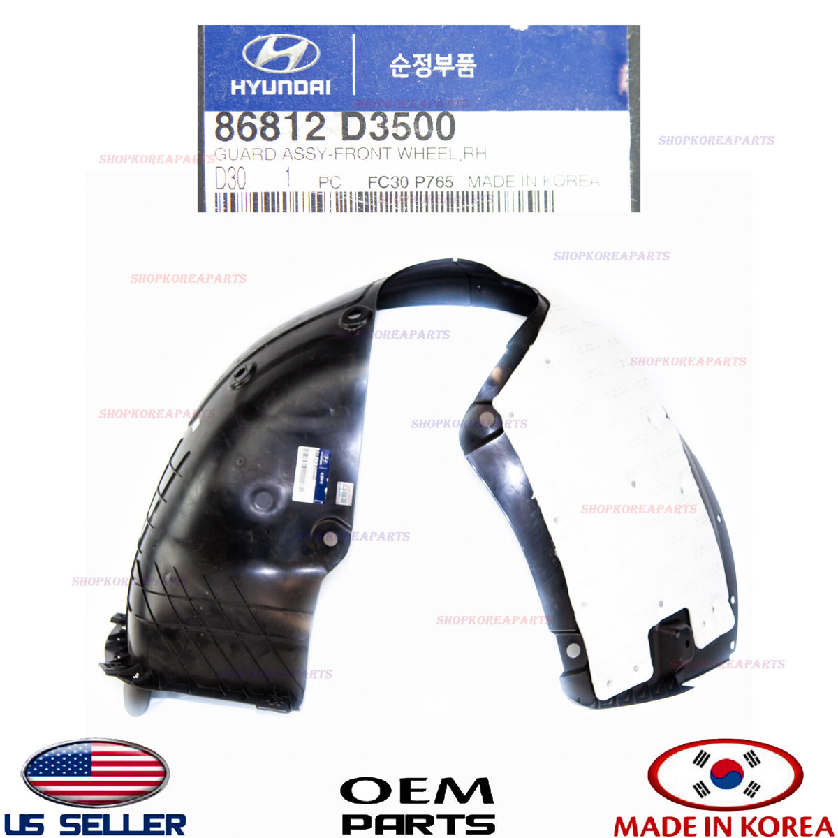 GENUINE Fender Liner Front RIGHT Passenger Side ⭐OEM⭐ Hyundai TUCSON 2019-2021