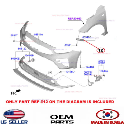 GENUINE Front Bumper Bracket Retainer RIGHT Pass Side ⭐OEM⭐ KIA FORTE 2019-2021